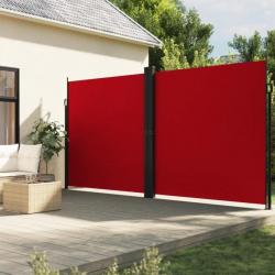 Auvent latéral rétractable rouge 220x600 cm