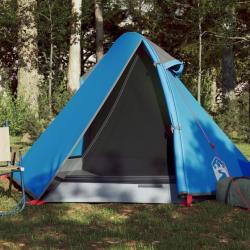 Tente de camping 2 personnes bleu imperméable