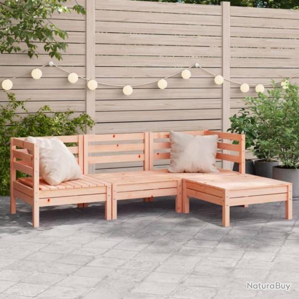 Canap de jardin 3 places avec repose-pied bois massif douglas