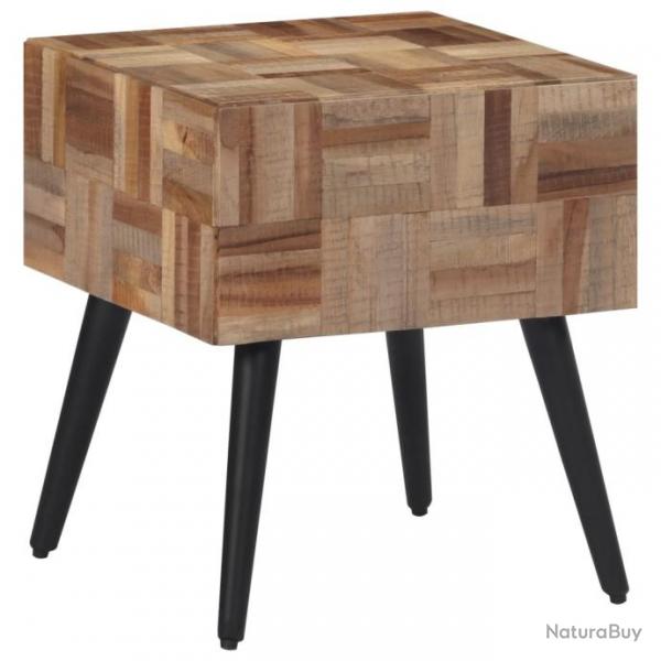 Table d'appoint 40x40x45 cm teck de rcupration massif