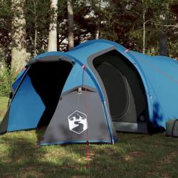 Tente de camping 3 personnes bleu imperméable