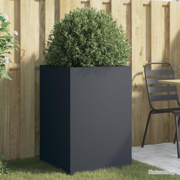 Jardinire anthracite 52x48x75 cm acier lamin  froid