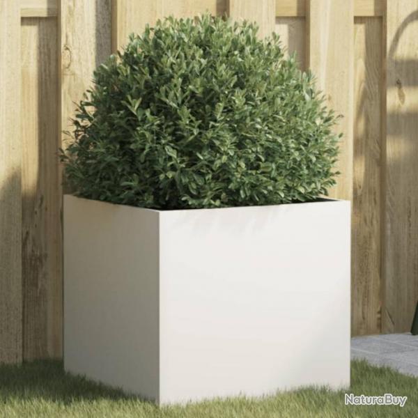 Jardinire blanc 42x40x39 cm acier lamin  froid