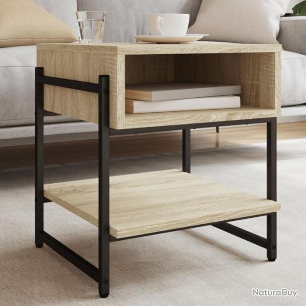 Table basse chne sonoma 40x40x45 cm bois d'ingnierie