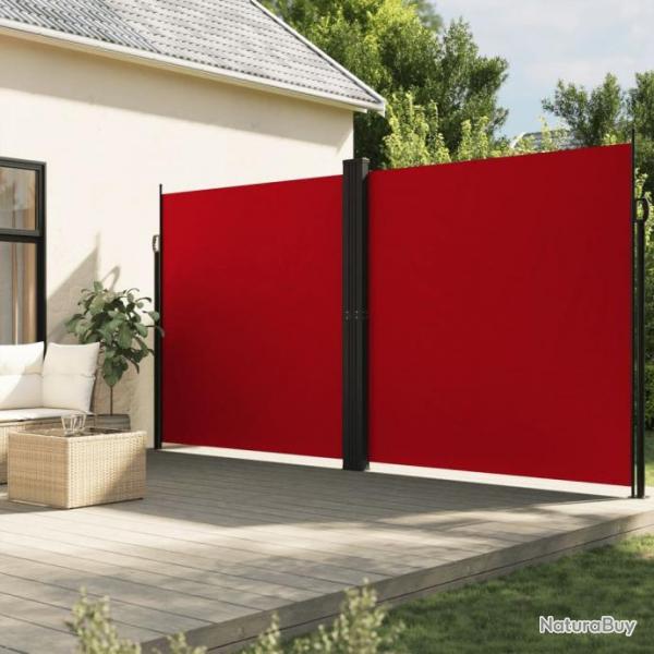 Auvent latral rtractable rouge 220x1000 cm