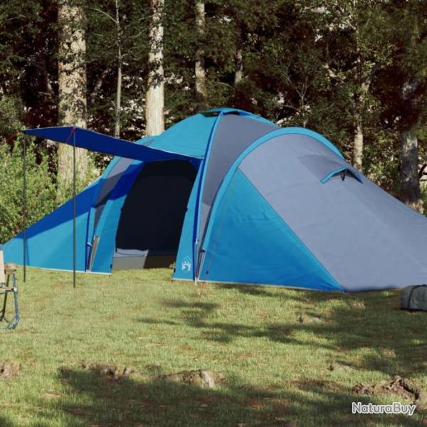 Tente de camping 6 personnes bleu impermable