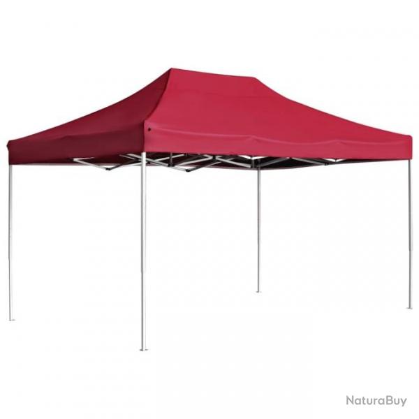 Tente de rception pliable Aluminium 4,5x3 m Bordeaux