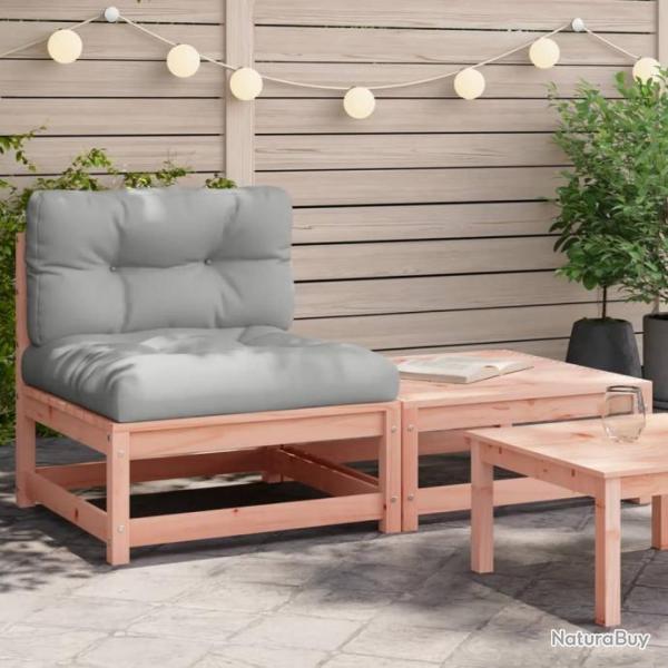 Canap de jardin sans accoudoirs avec coussins et repose-pieds