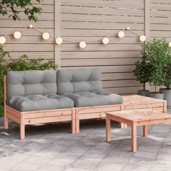 Canap de jardin avec coussins et repose-pied 2 places