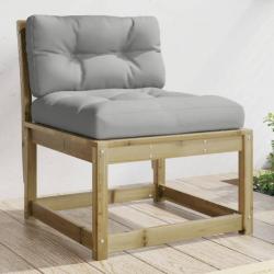 Canapé de jardin avec coussins bois de pin imprégné