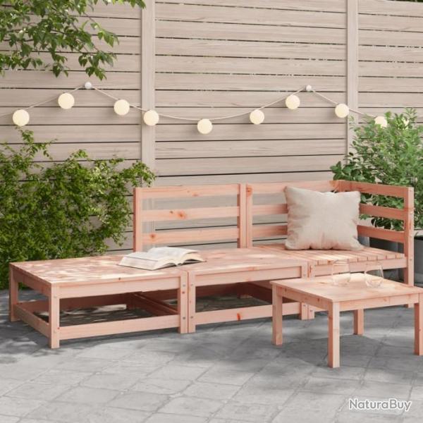 Canap de jardin avec repose-pieds 2 places bois massif douglas