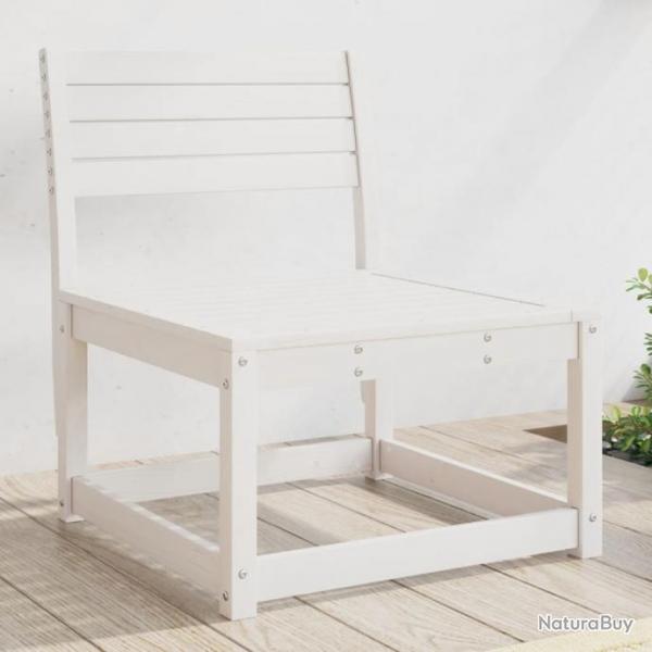 Canap de jardin blanc bois de pin massif