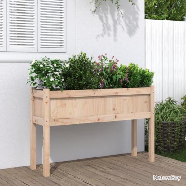 Jardinires avec pieds 110x31x70 cm bois de pin massif