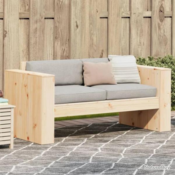 Canap de jardin 2 places 134x60x62 cm bois de pin massif