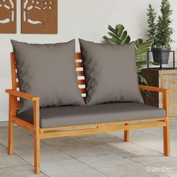 Canap de jardin 120 cm avec coussin bois d'acacia massif