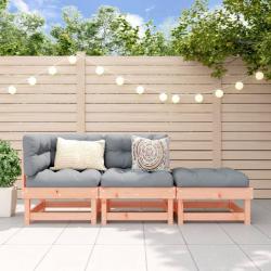 Salon de jardin 3 pcs bois massif douglas