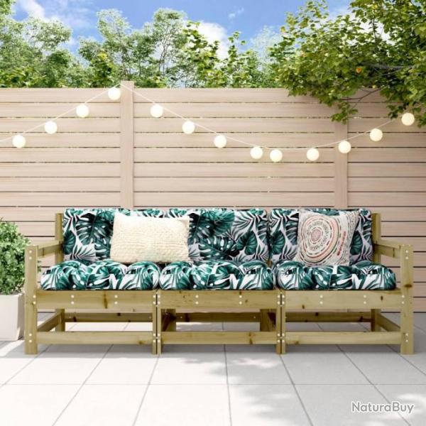 Salon de jardin 3 pcs bois de pin imprgn