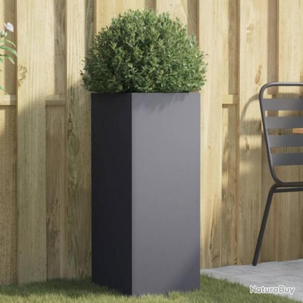 Jardinire anthracite 32x27,5x75 cm acier lamin  froid