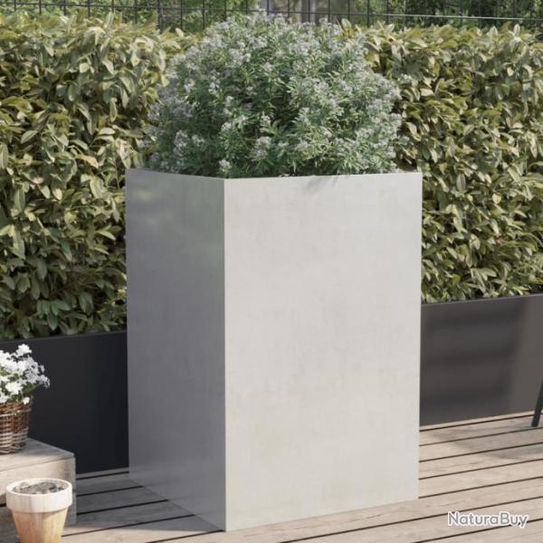 Jardinire argent 52x48x75 cm acier inoxydable