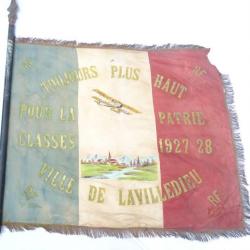 071X lot drapeau aviation 1927 / 1928  LAVILLEDIEU