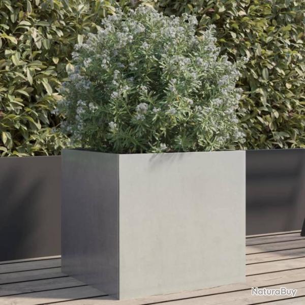 Jardinire argent 42x40x39 cm acier inoxydable