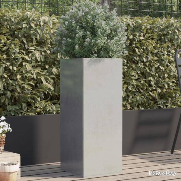 Jardinire argent 32x27,5x75 cm acier inoxydable