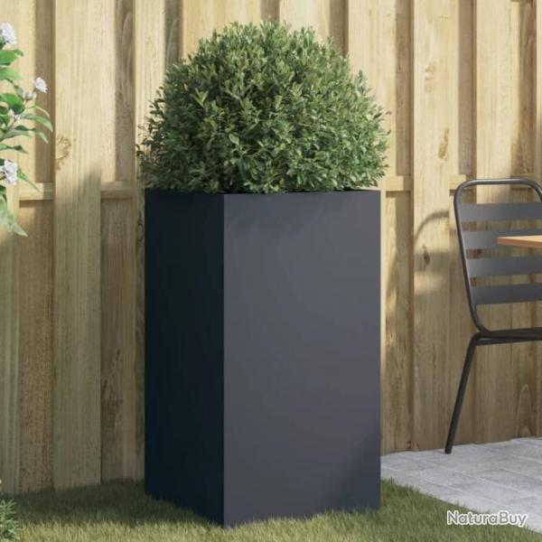 Jardinire anthracite 42x38x75 cm acier lamin  froid