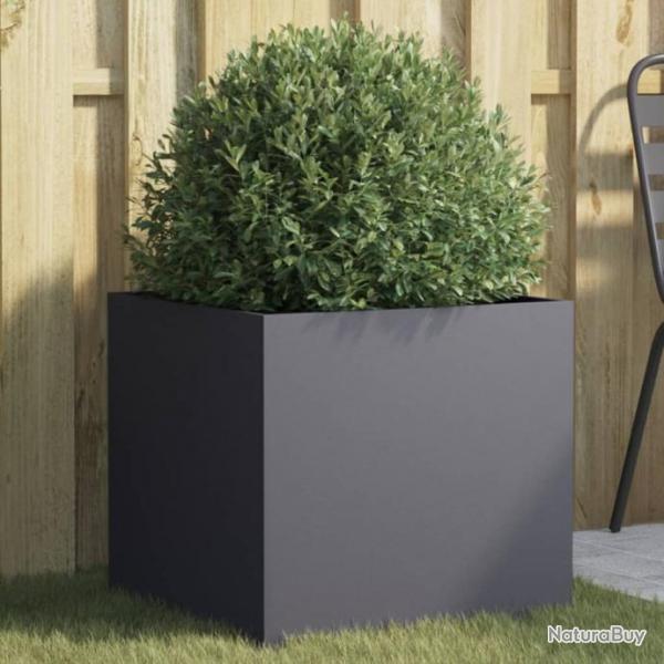 Jardinire anthracite 49x47x46 cm acier lamin  froid