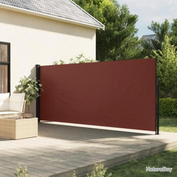 Auvent latral rtractable marron 180x500 cm