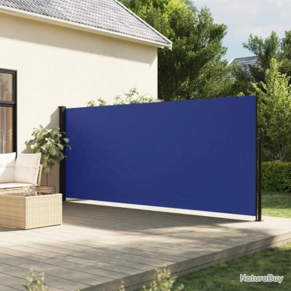 Auvent latral rtractable bleu 180x600 cm