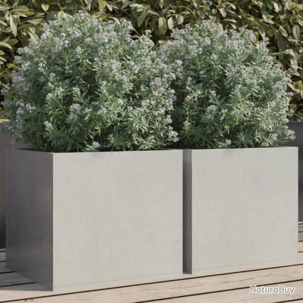 Jardinires 2 pcs argent 32x30x29 cm acier inoxydable