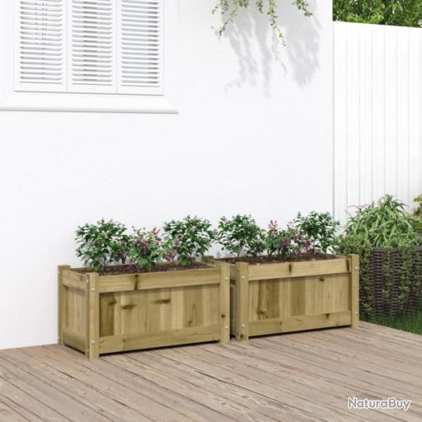 Jardinires 2 pcs bois de pin imprgn