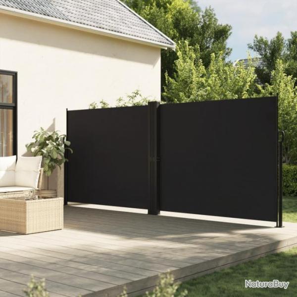 Auvent latral rtractable noir 180x600 cm