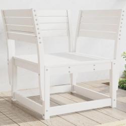 Chaise de jardin blanc bois massif de pin