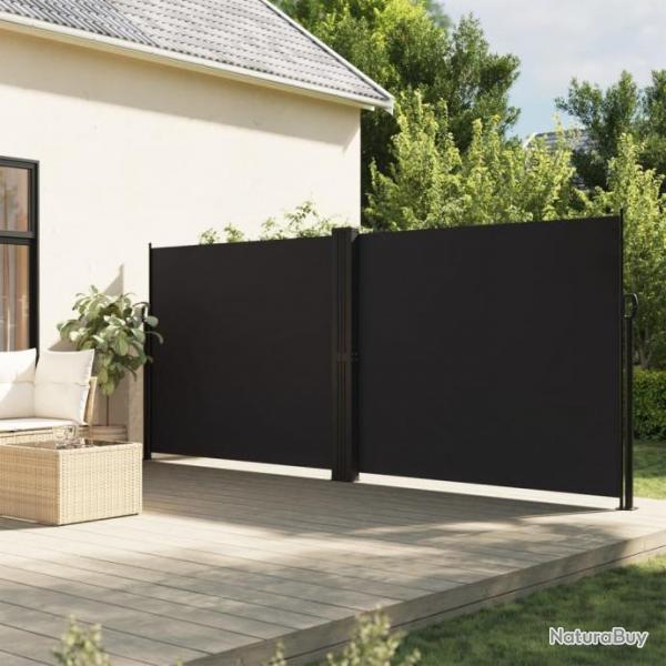 Auvent latral rtractable noir 160x600 cm