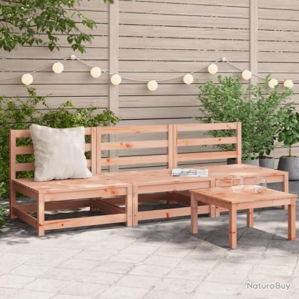 Canaps de jardin sans accoudoirs 3 pcs bois massif douglas