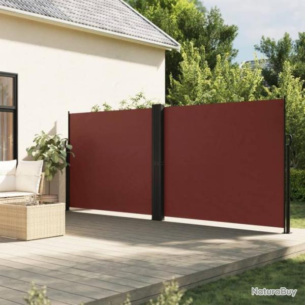 Auvent latral rtractable marron 160x1200 cm