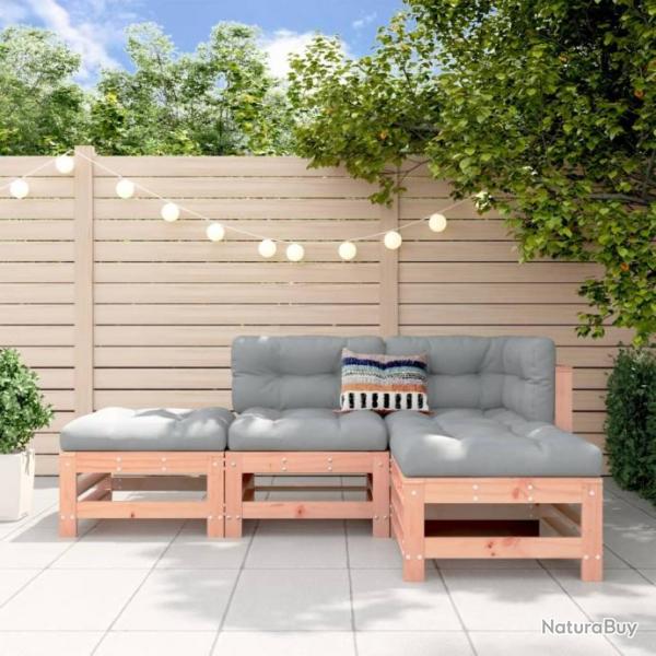 Salon de jardin 4 pcs bois massif douglas