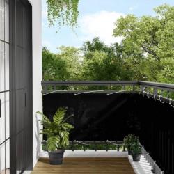 Écran de balcon noir 75x700 cm 100% polyester oxford
