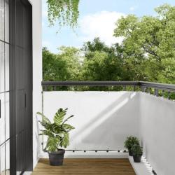Écran de balcon blanc 90x800 cm 100% polyester oxford