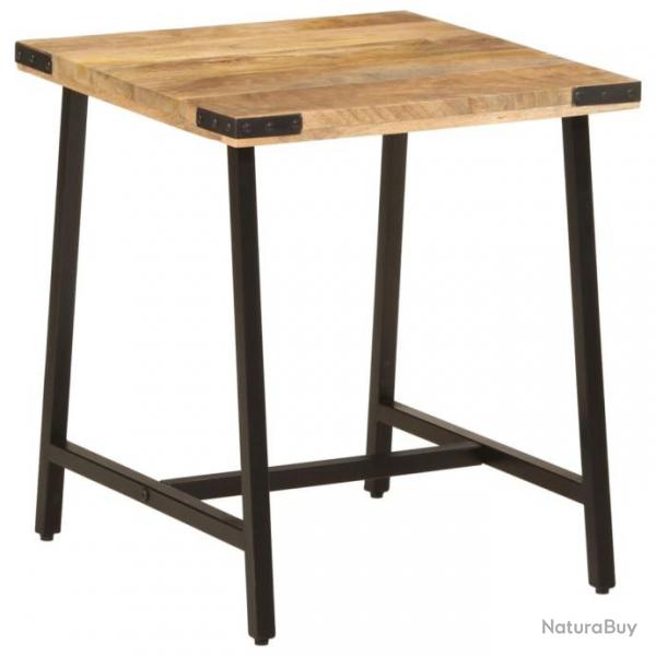 Table d'appoint 45x45x50 cm bois massif de manguier et fer