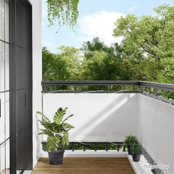 cran de balcon blanc 75x800 cm 100% polyester oxford