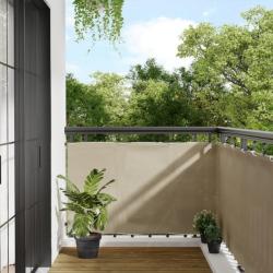 Écran de balcon beige 90x1000 cm 100% polyester oxford