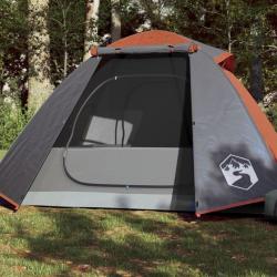 Tente de camping 2 personnes gris et orange imperméable