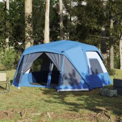 Tente de camping 10 personnes bleu imperméable