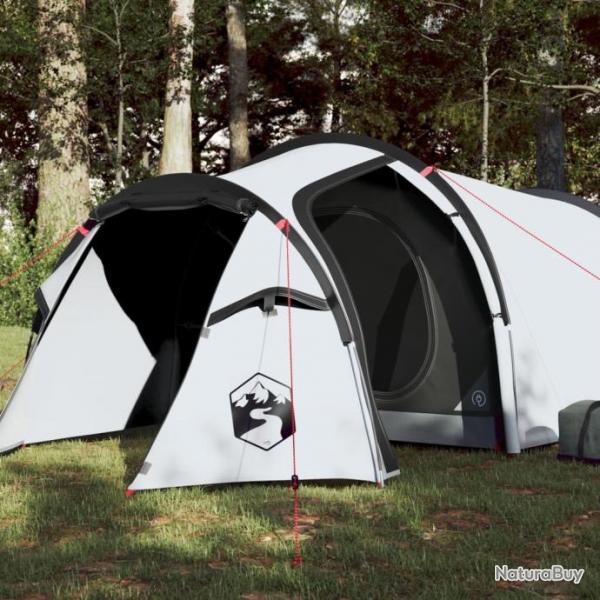 Tente de camping 2 personnes blanc tissu occultant impermable