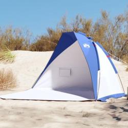 Tente de plage bleu azuré 268x223x125 cm taffetas 185T