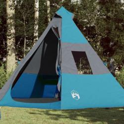 Tente de camping 7 personnes bleu imperméable
