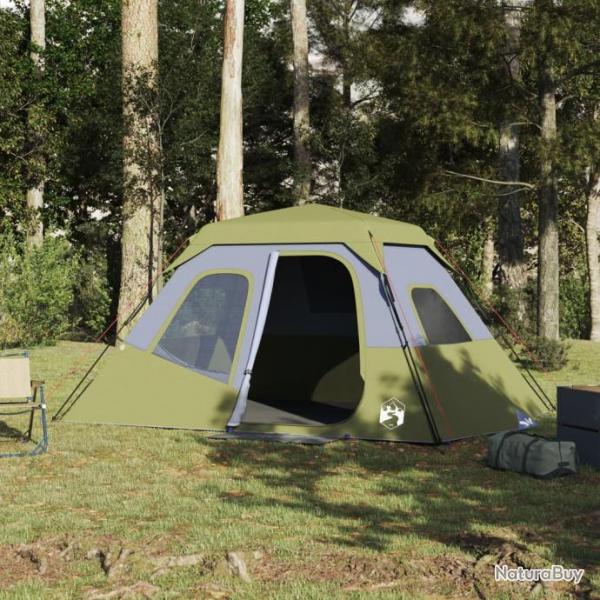 Tente de camping 6 personnes vert impermable