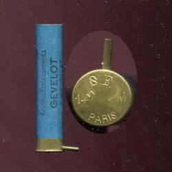 Cal. 14 mm à broche - marquage : SF 14 M PARIS - tube caton bleu - douille neuve jamais chargée